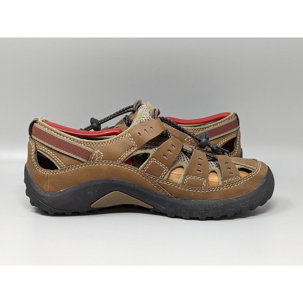 Dockers Men's Sport Sandals Fisherman Hiking Brown Bungee Shoes 90-21623 Size 7 - Picture 6 of 10